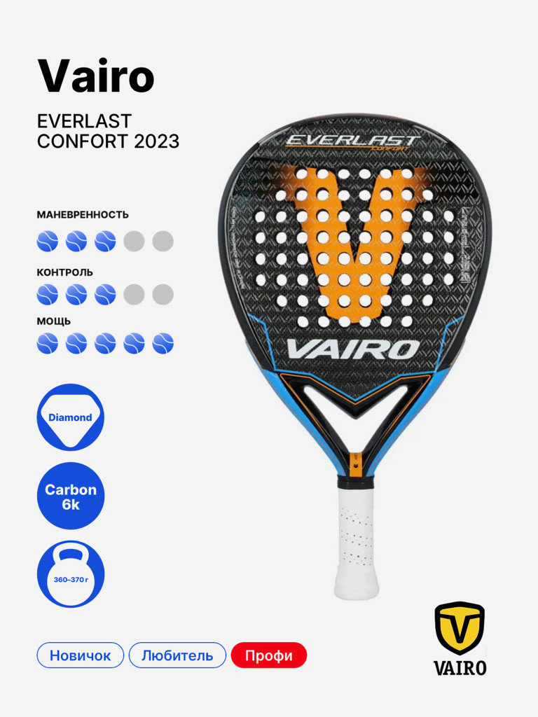 Ракетка для падела Vairo Everlast Confort 2023