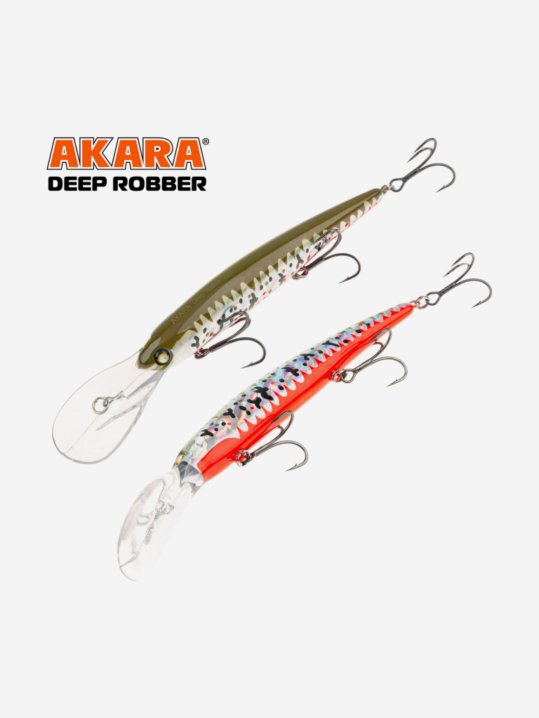 Воблер Akara Deep Robber 120F минноу плавающий для троллинга на щуку, судака, сома 19гр A294