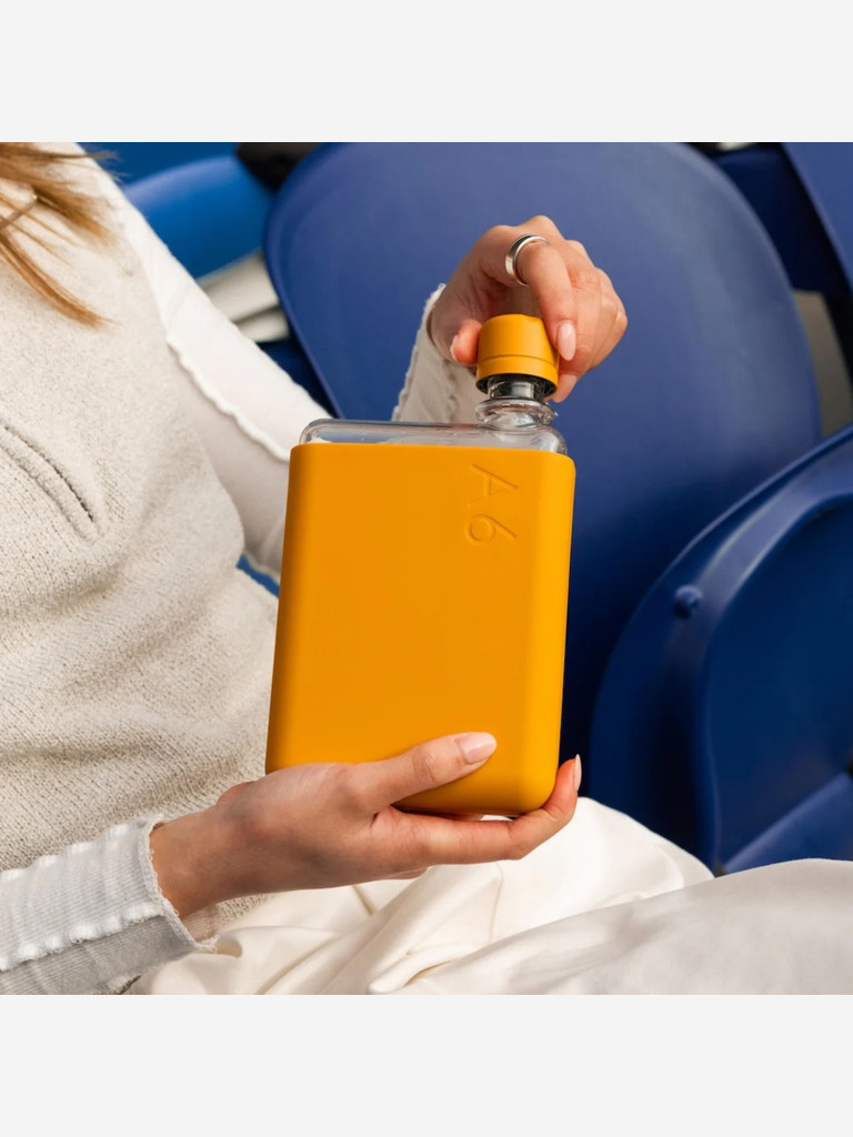 Бутылка с силиконовым чехлом Memobottle A6, оранжевый