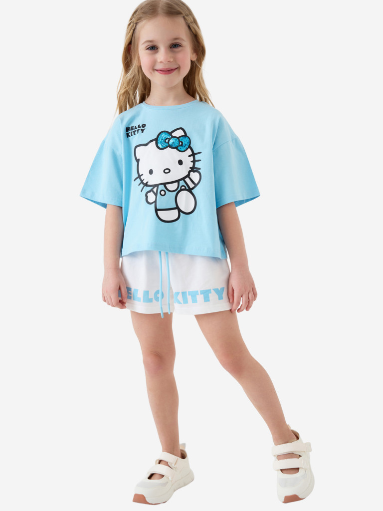 Комплект для девочек: футболка, шорты PlayToday