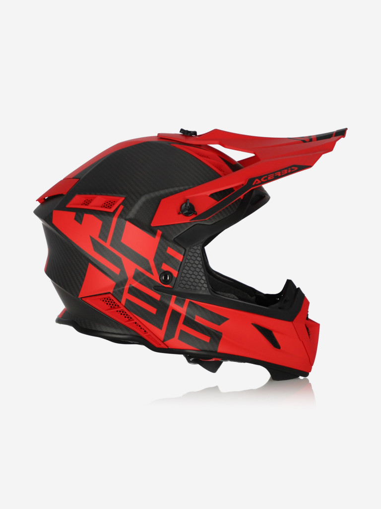 Мотошлем кроссовый взрослый Acerbis STEEL CARBON Red 2