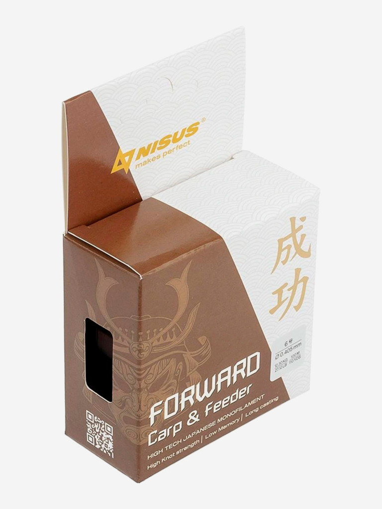 Леска для рыбалки Nisus FORWARD Carp&Feeder Nylon 0,405мм, 100м, 12,3кг, темно-коричневый