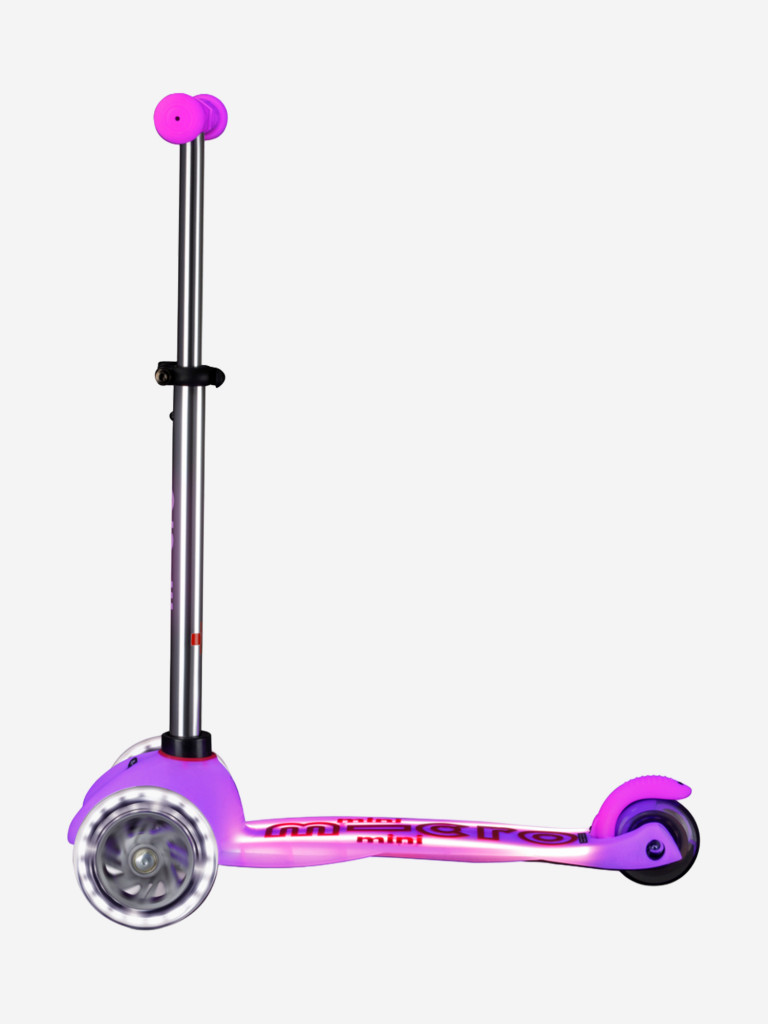 Самокат детский Micro Mini Deluxe Glow Plus LED, светится в темноте