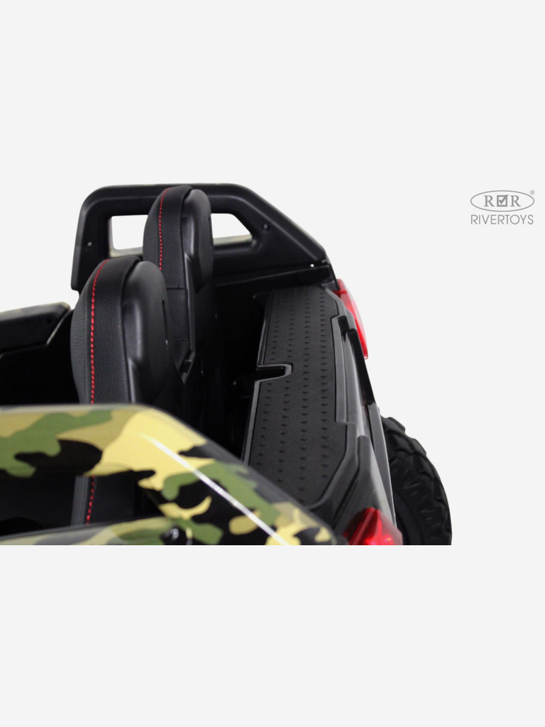 Детский электромобиль RIVERTOYS A505AA-LUX зеленый камуфляж