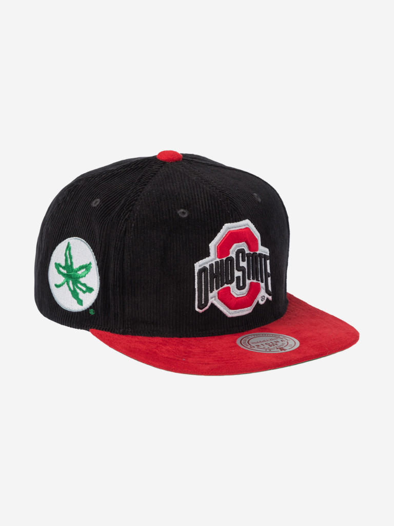 Бейсболка с прямым козырьком MITCHELL NESS HS10401-OSTBLCK Ohio State NCAA (черный)