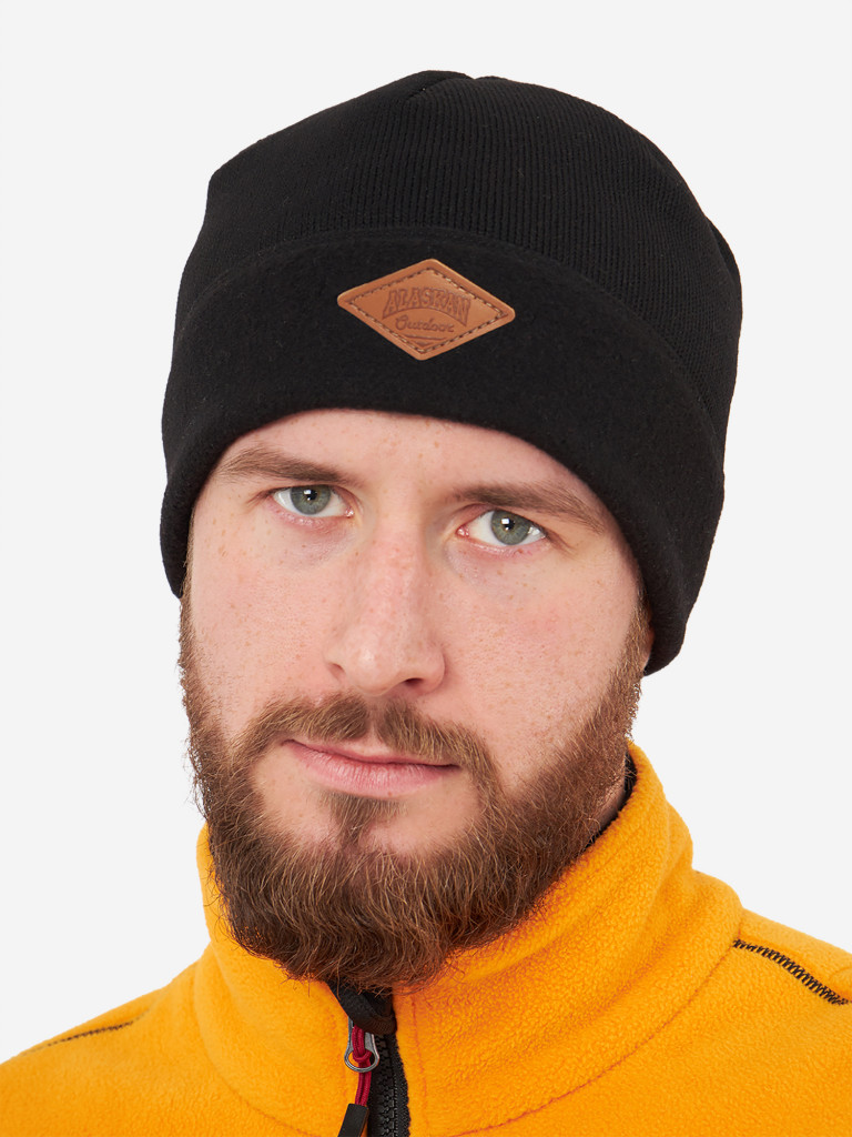 Шапка Alaskan Outdoor флис черный (AH10142) для рыбалки и охоты