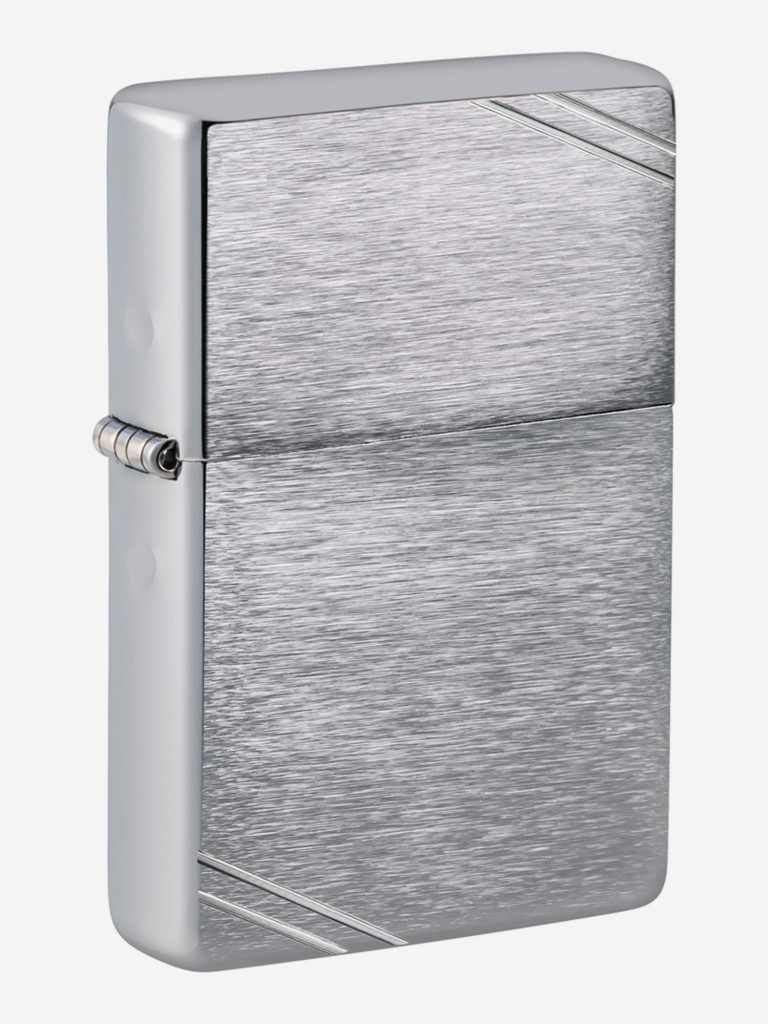 Зажигалка Zippo 230 Replica Vintage Brushed Chrome, серебристая матовая