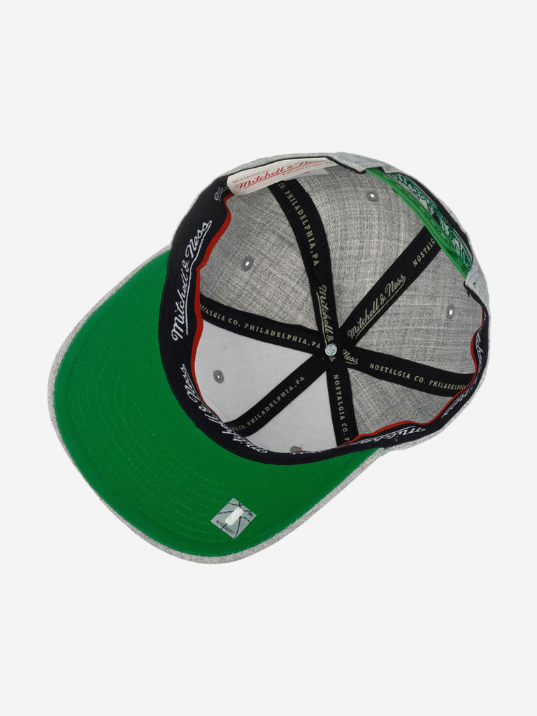 Бейсболка MITCHELL NESS HHSS3273-BCEYYPPPGYHT Boston Celtics NBA (серый)