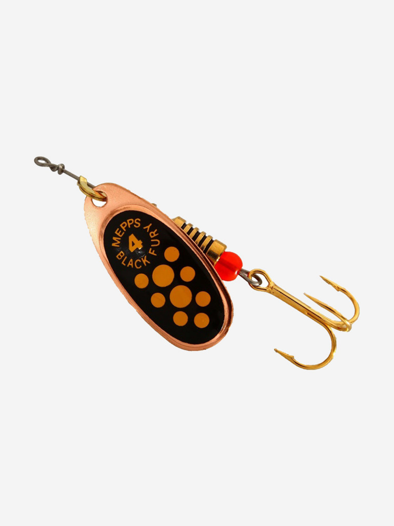 Блесна для рыбалки вертушка Mepps BLACK FURY 4, Copper/Yellow, 1 штука