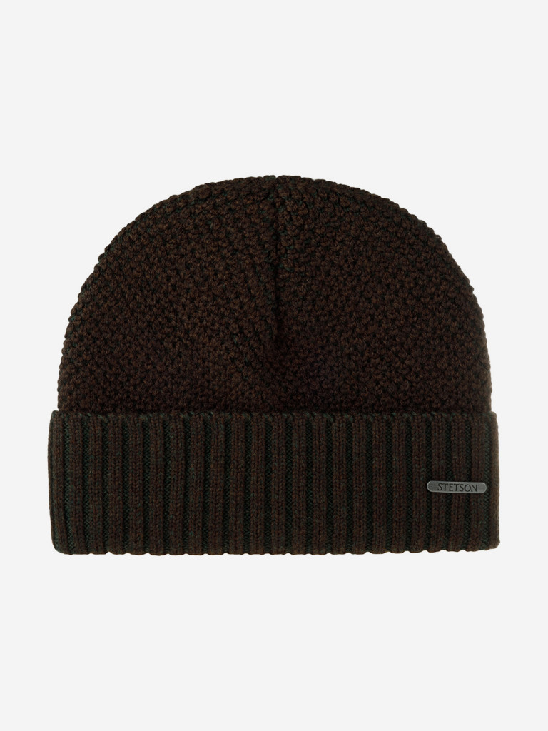 Шапка с отворотом STETSON 8599383 BEANIE MERINO (коричневый)