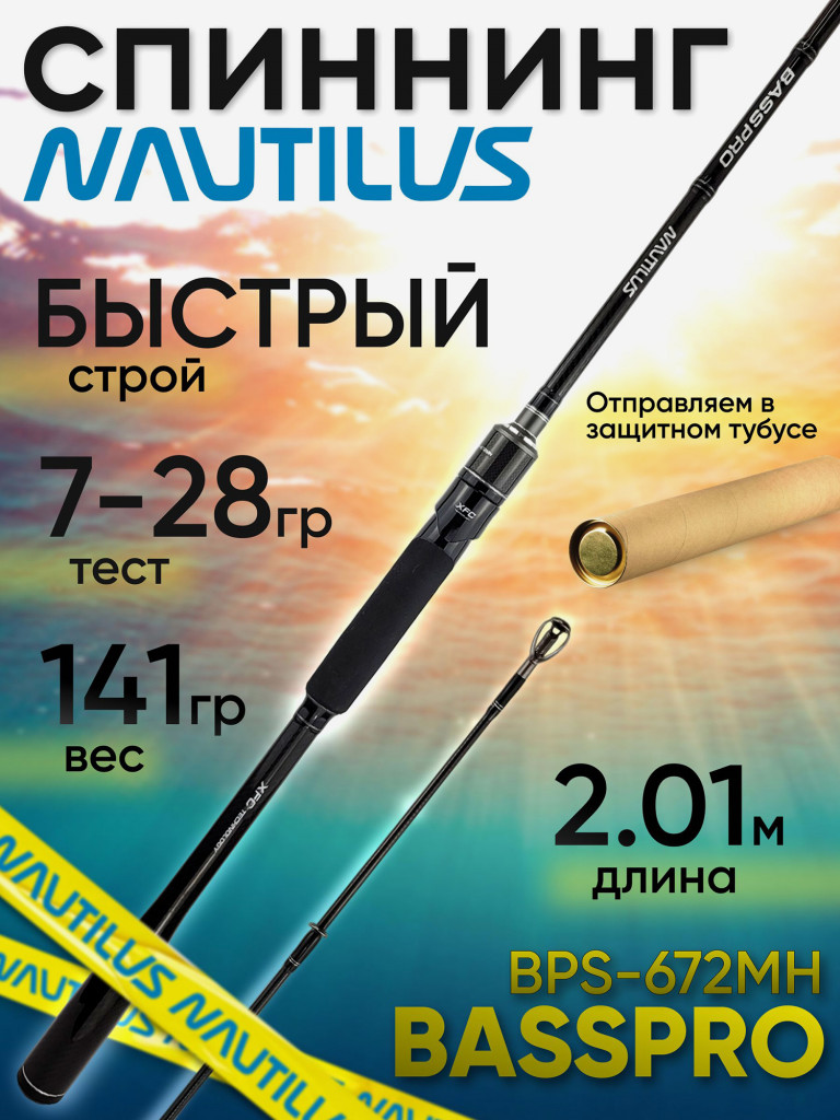 Спиннинг Nautilus BASSPRO BPS-672MH 7-28гр