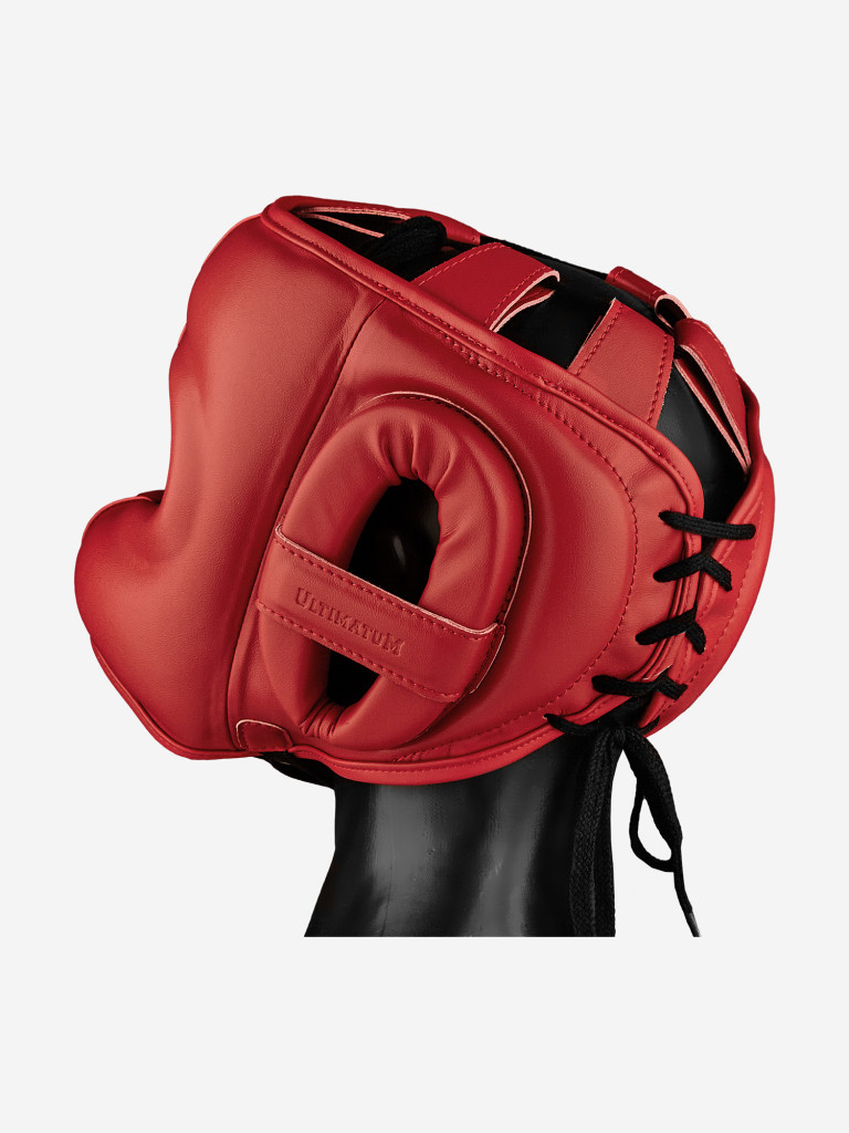 Боксёрский шлем с бампером ULTIMATUM BOXING GEN5FB HTN RUBY RED с алькантарой