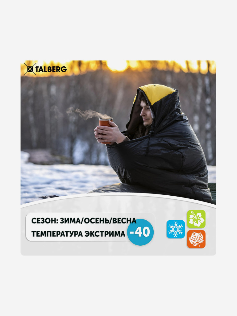 Спальный мешок KingCamp GRUNTEN -40C, правый