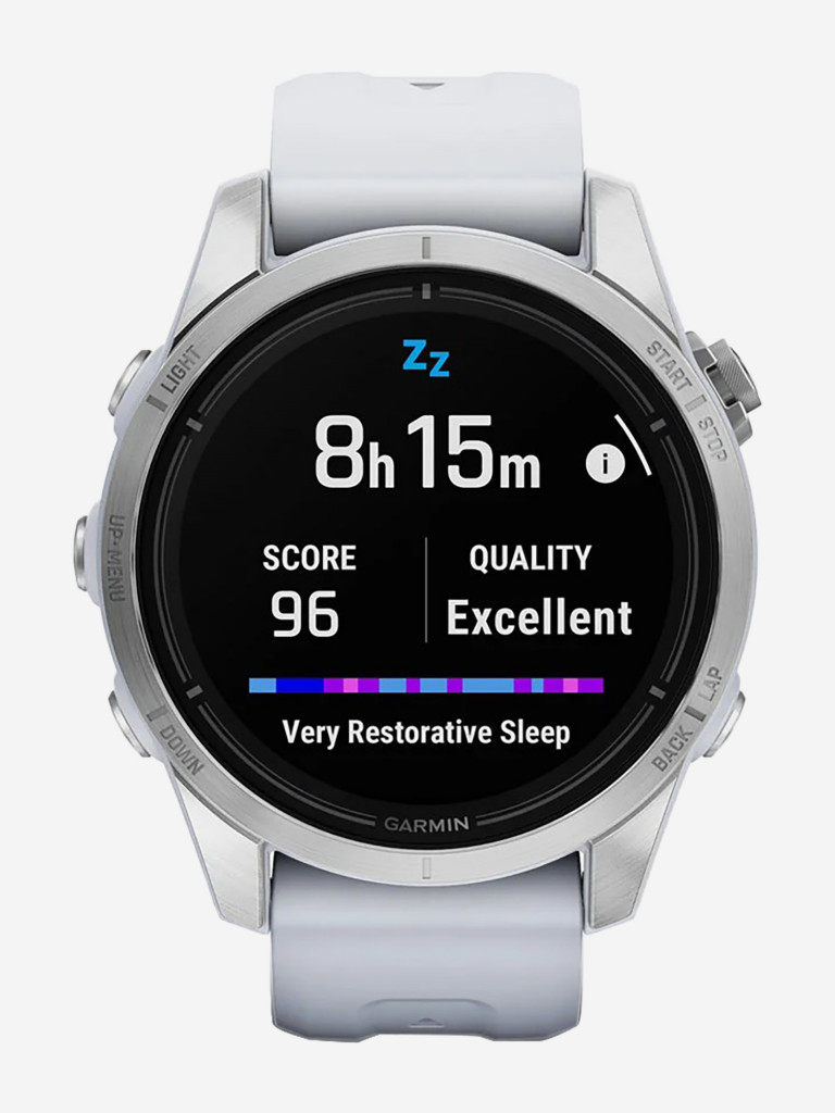 Спортивные часы Garmin EPIX PRO (Gen 2) Standard Edition 42 мм, серебристый корпус, белый ремешок