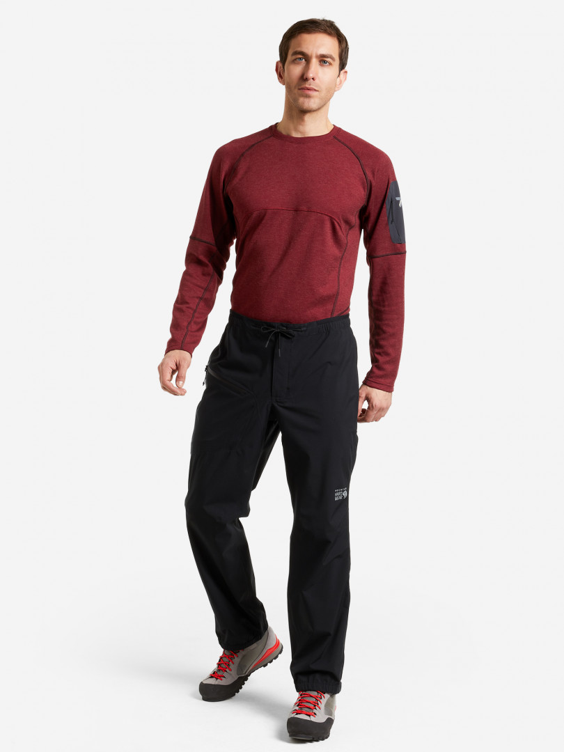 фото Брюки мужские mountain hardwear stretch ozonic pant, черный