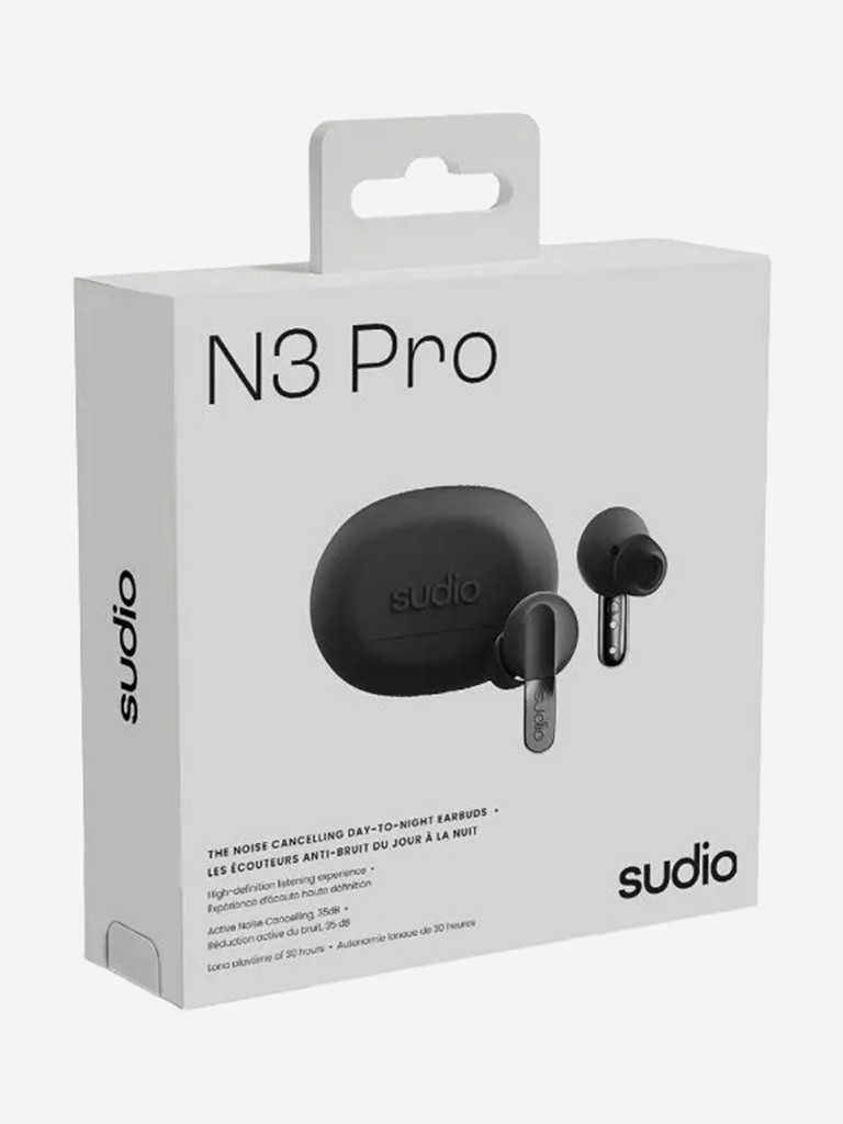 Беспроводные наушники Sudio N3 Pro In-Ear TWS Headphone с активным шумоподавлением, цвет: черный