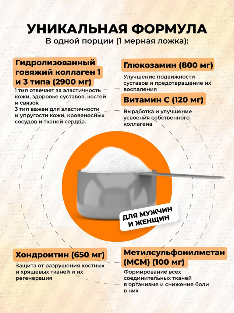 Коллаген с хондроитином, глюкозамином Steelpower Collagen Complex, 300 г, Апельсин