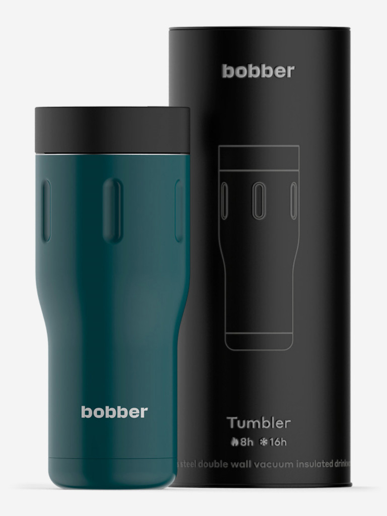 Термокружка вакуумная для напитков Tumbler BOBBER, 470 мл Темно-бирюзовый  цвет — купить за 3990 руб. со скидкой 7 %, отзывы в интернет-магазине  Спортмастер