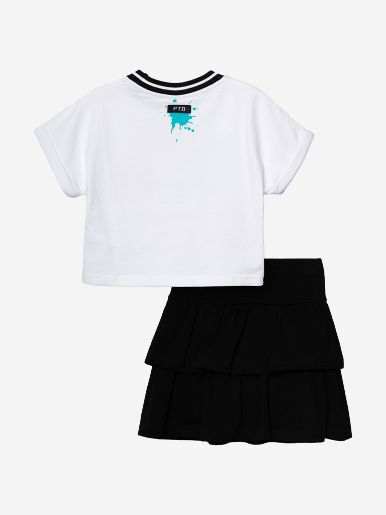 Комплект для девочек: футболка, юбка-шорты PlayToday