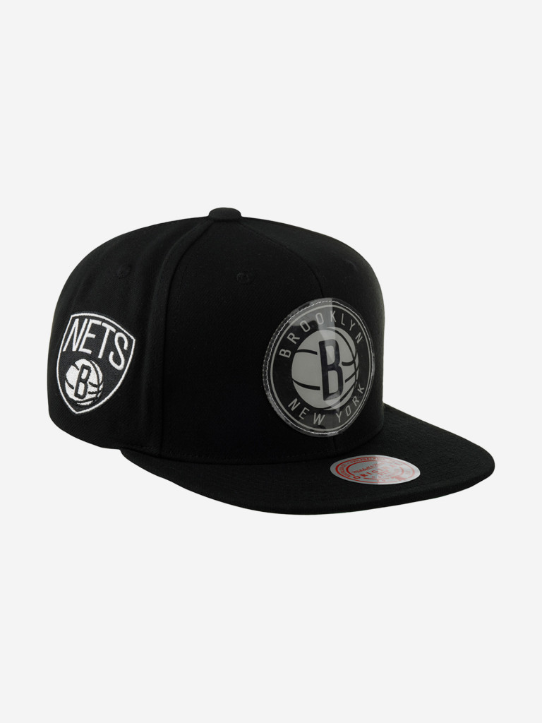 Бейсболка с прямым козырьком MITCHELL NESS HHSS6047-BNEYYPPPBLCK Brooklyn Nets NBA