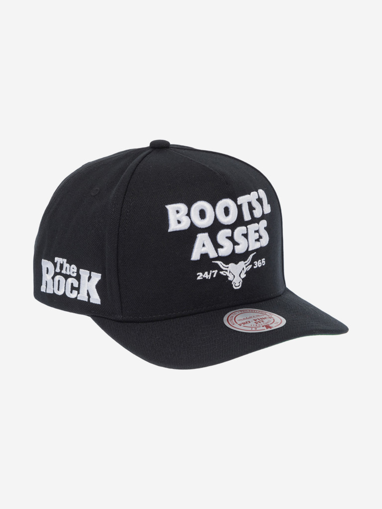 Бейсболка MITCHELL NESS HP13231-TTTBLCK The Rock B2A Statement Pro WWE (черный)