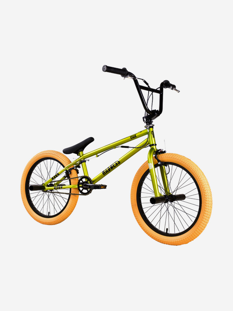 Велосипед подростковый Stark Madness BMX 2 ярко-зеленый/черный/песочный