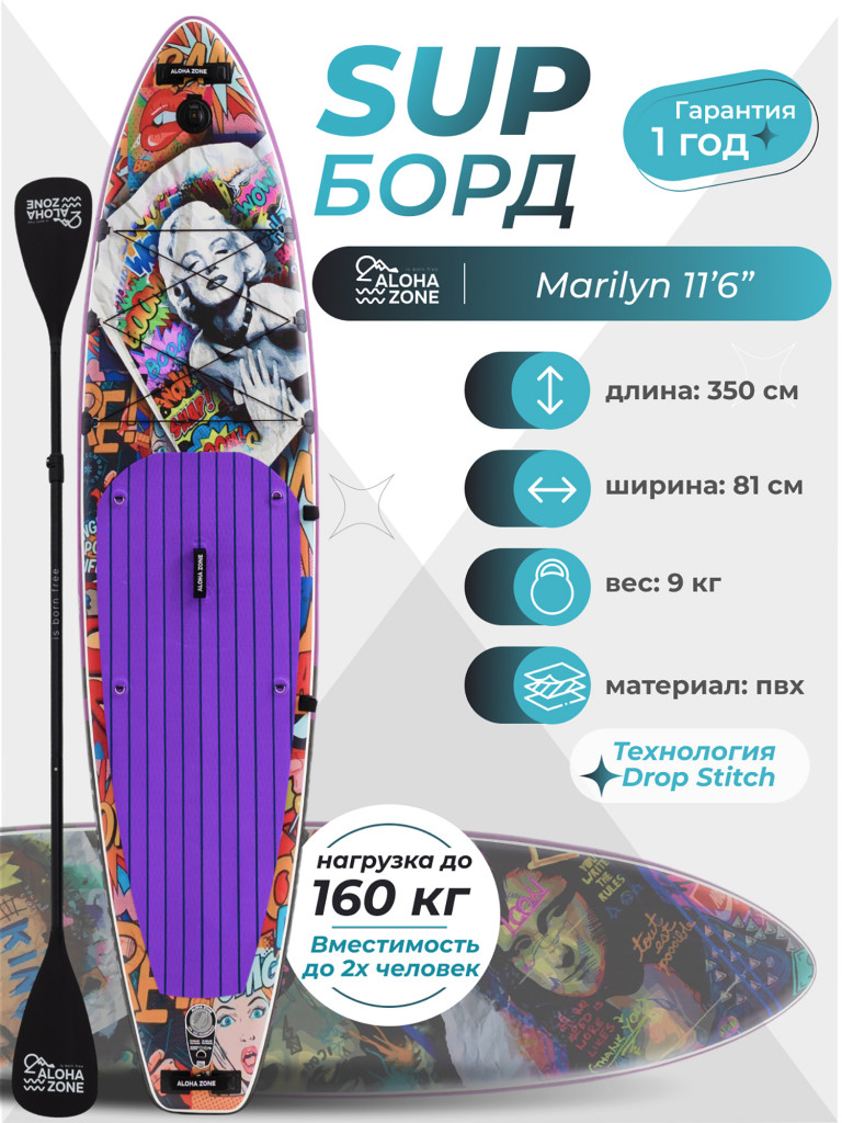 Сапборд Aloha Zone Marilyn 11,6``
