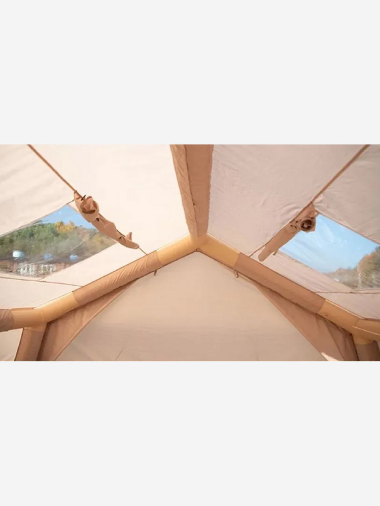 Надувная палатка Coody 9.0 Beige, 320×250×220 см, 2–3 человека, 2 входа, съёмный пол