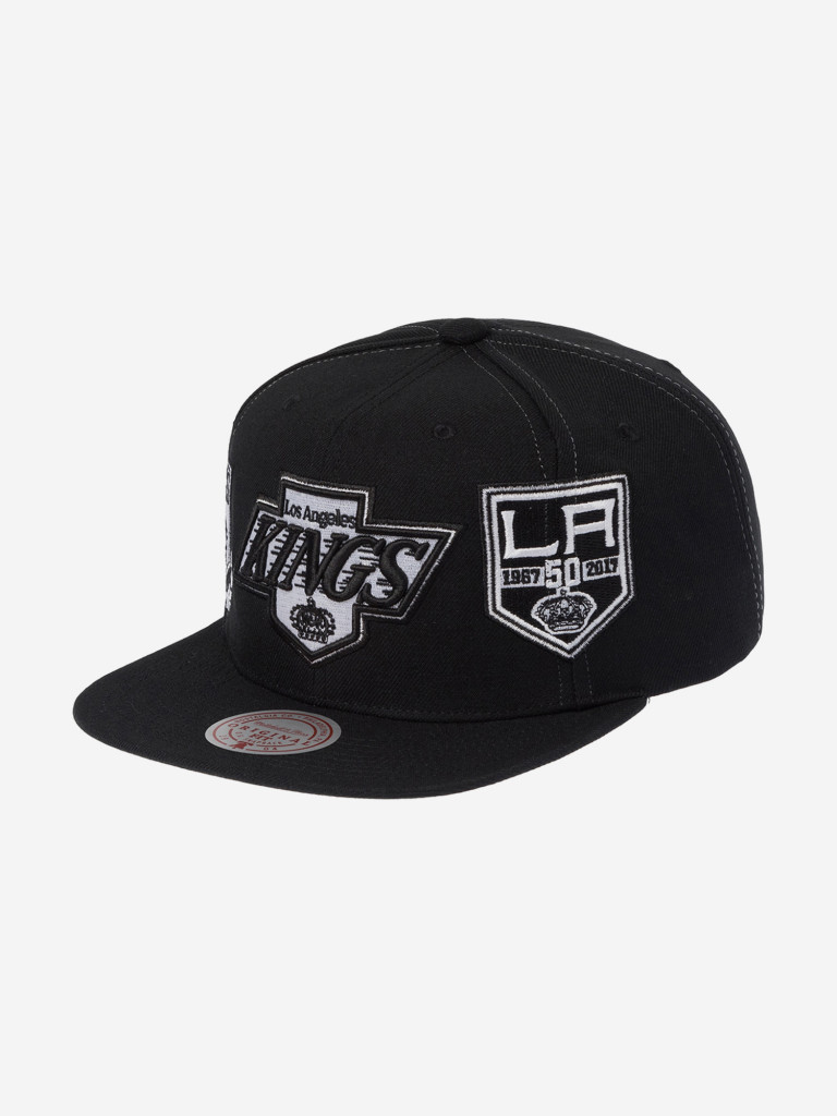 Бейсболка с прямым козырьком MITCHELL NESS HS12816-LAKBLCK Los Angeles Kings NHL