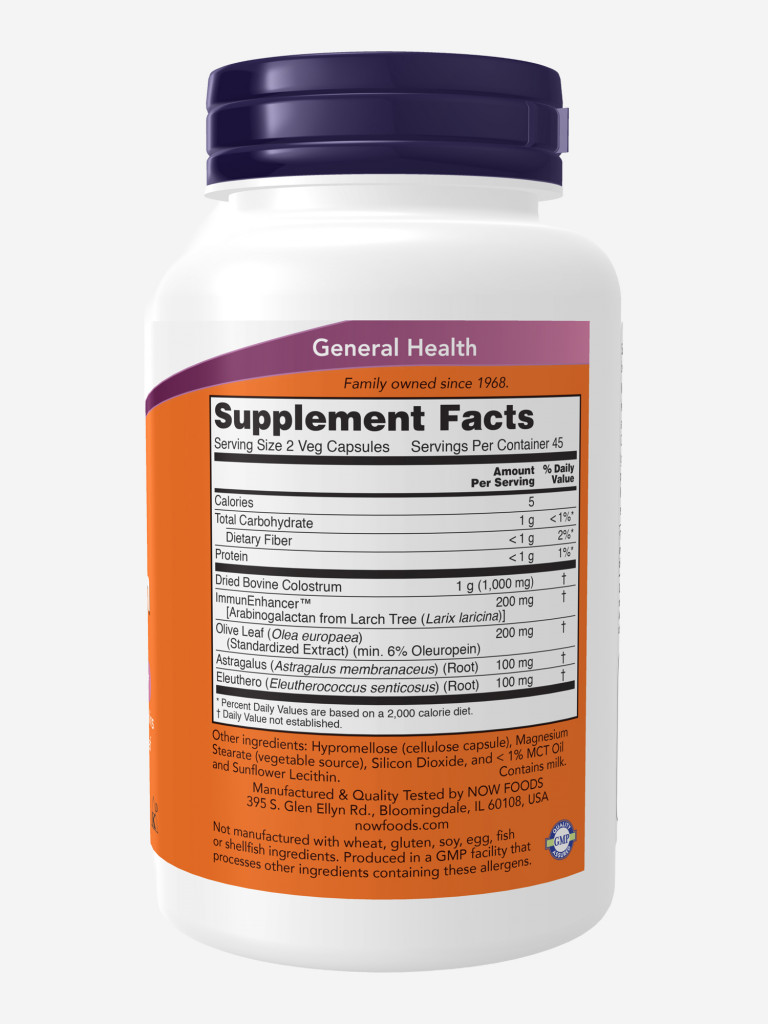 NOW Супер Колострум 850мг 90капс