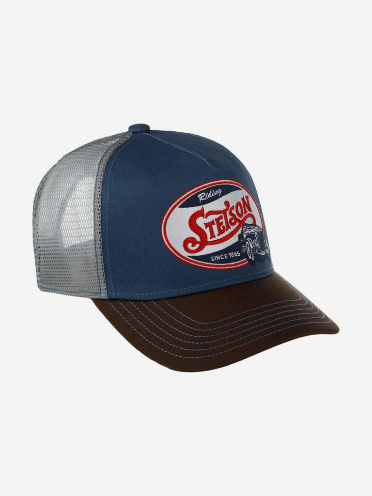 Бейсболка с сеточкой STETSON 7761120 TRUCKER CAP RIDING HOT ROD (синий)