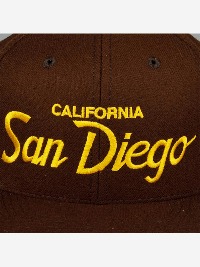 Бейсболка с прямым козырьком HOOD 100-MWL001-CA070-ST San Diego (коричневый)
