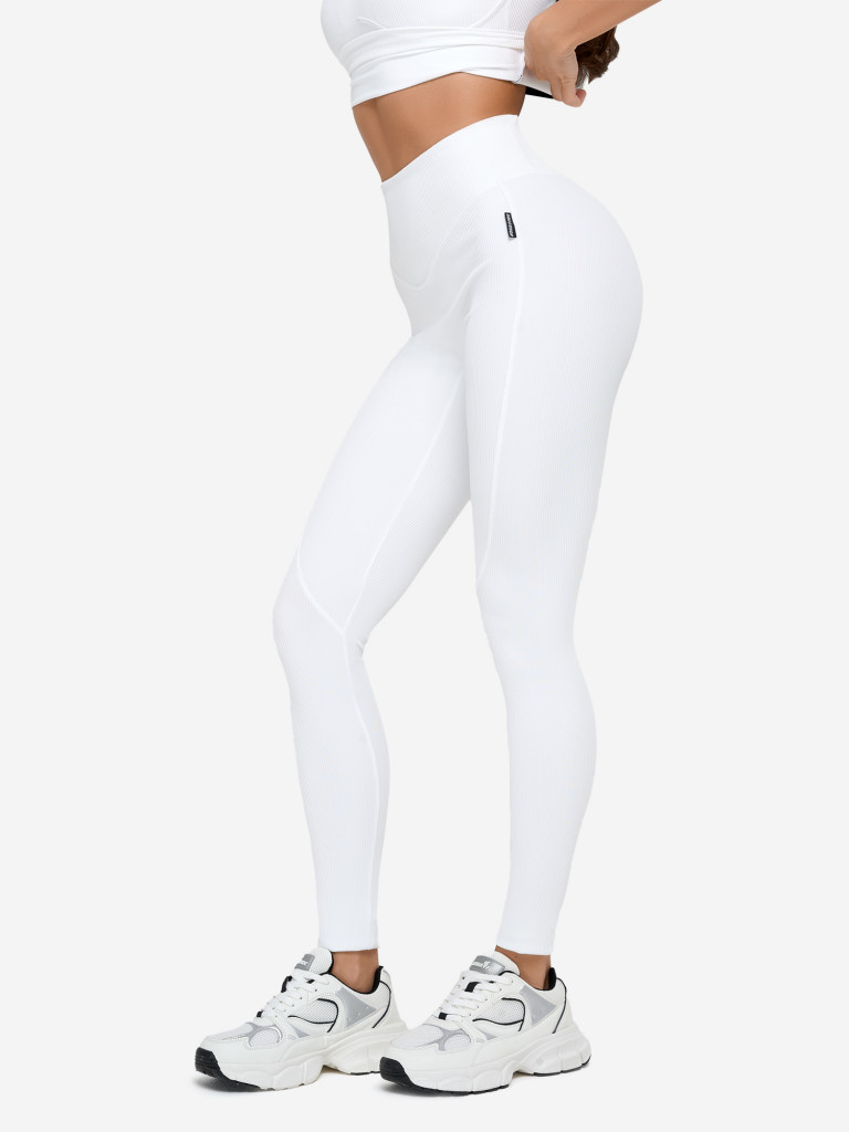 Лосины женские Bona Fide: Leggings "Ribbed White"