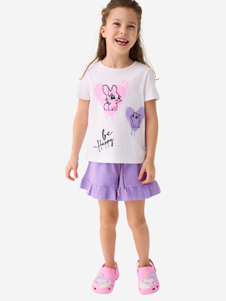 Комплект для девочек: футболка, шорты PlayToday