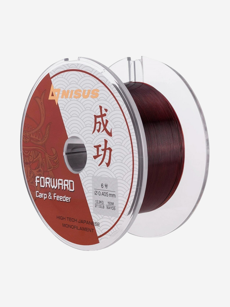 Леска для рыбалки Nisus FORWARD Carp&Feeder Nylon 0,405мм, 150м, 12,3кг, темно-коричневый