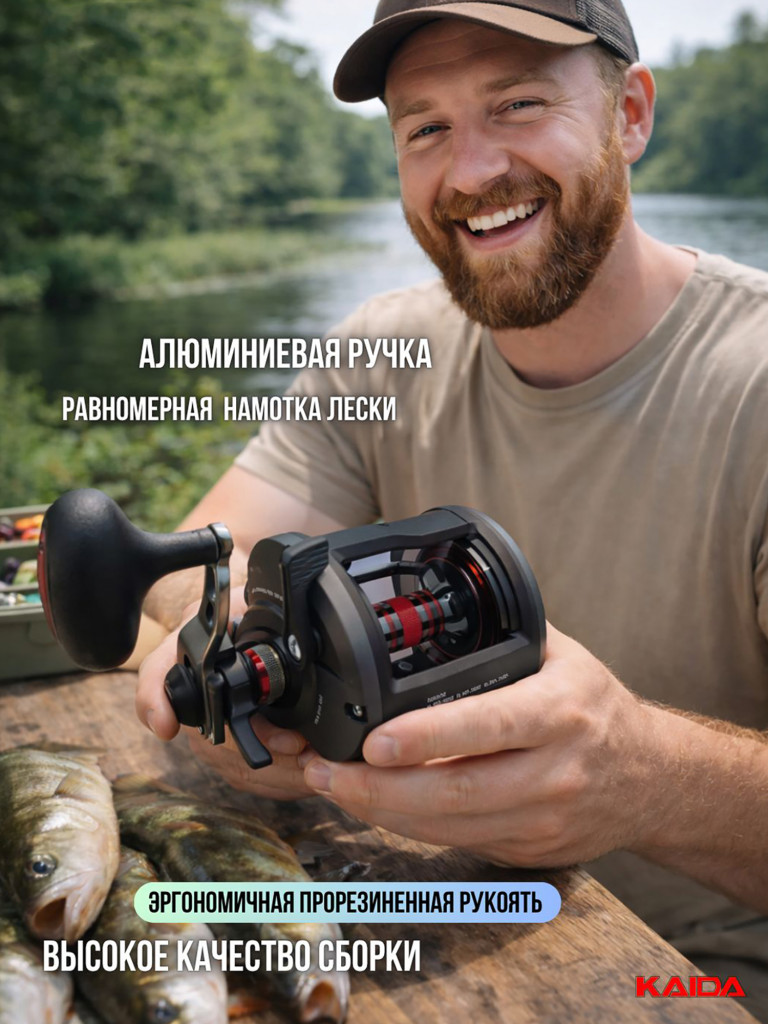 Катушка мультипликаторная KAIDA СONCORDE CC100R правая