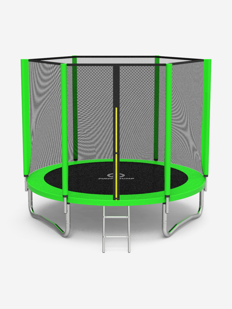Батут детский каркасный JUMPY JUMP с защитной сеткой диаметр 244 см зеленый