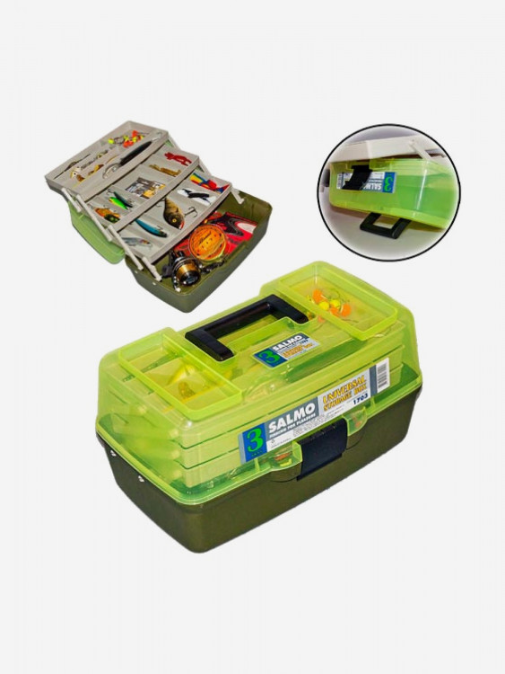 Ящик рыболовный пластиковый Salmo компактный с 3 подъемными полками