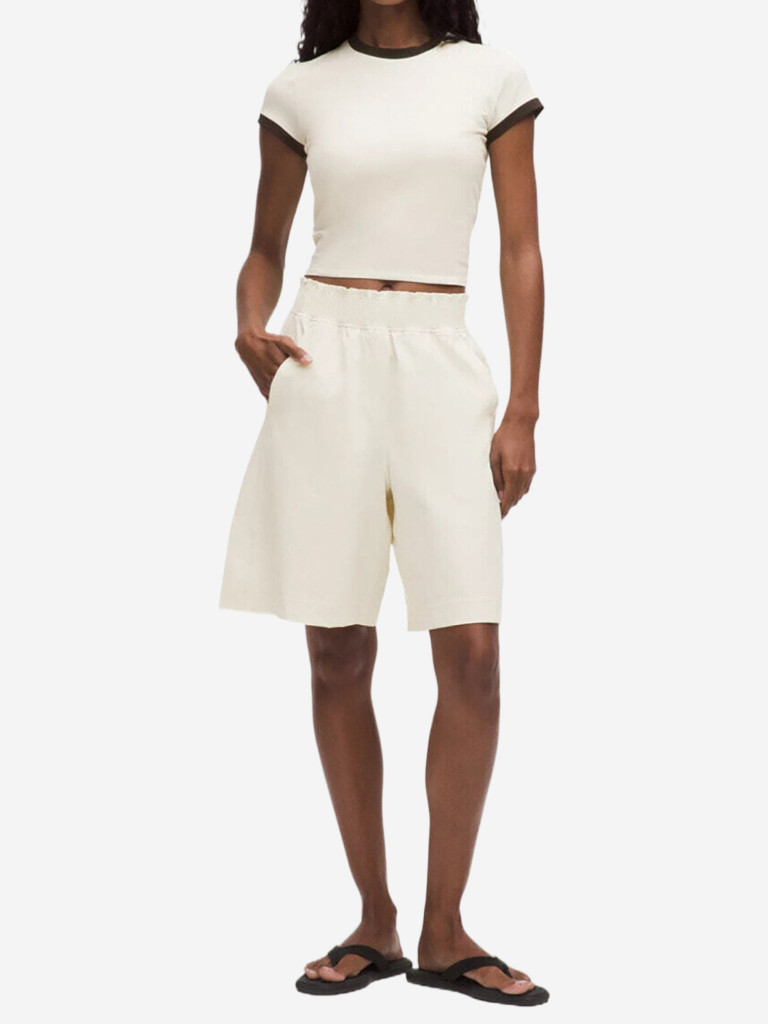 Шорты Lululemon High-Rise Ruffle-Waist Short 9"