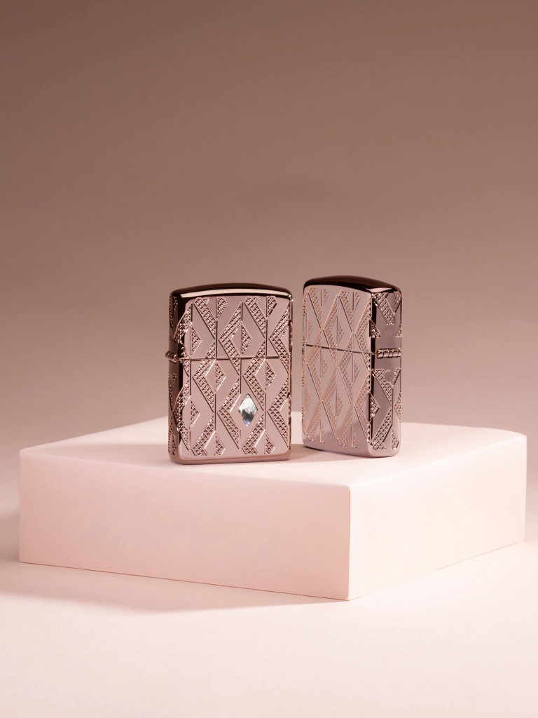 Зажигалка бензиновая ZIPPO 49702 Armor Geometric Diamond Pattern