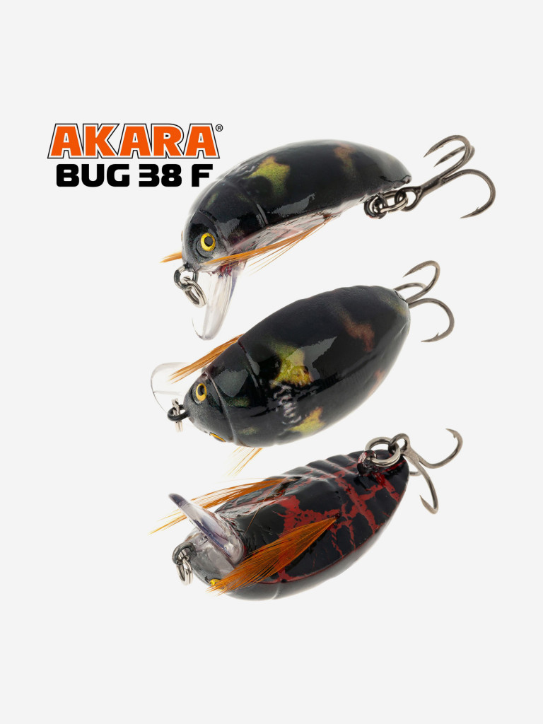 Воблер Akara Bug 38F кренк плавающий жук на голавля, язя, форель 4гр 13