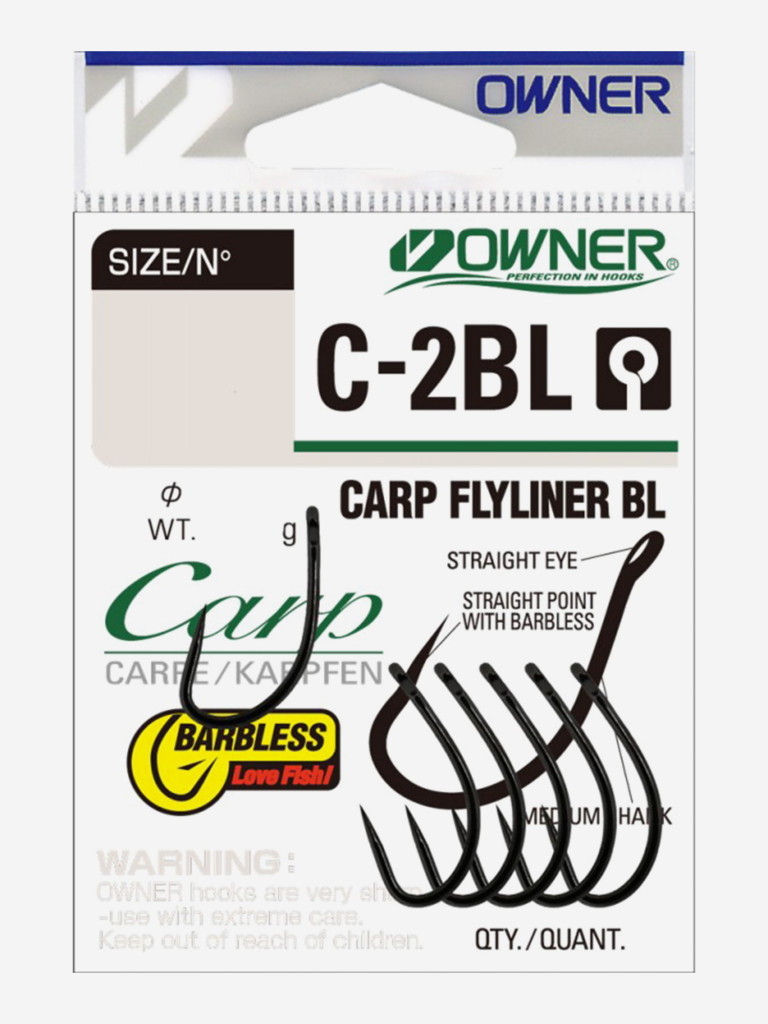 Крючок OWNER Carp Flyliner BL BC №6 6шт