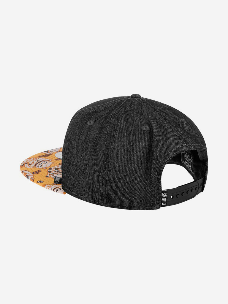 Бейсболка с прямым козырьком DJINNS 6P SB LuckyCat Linen Rev. (черный)