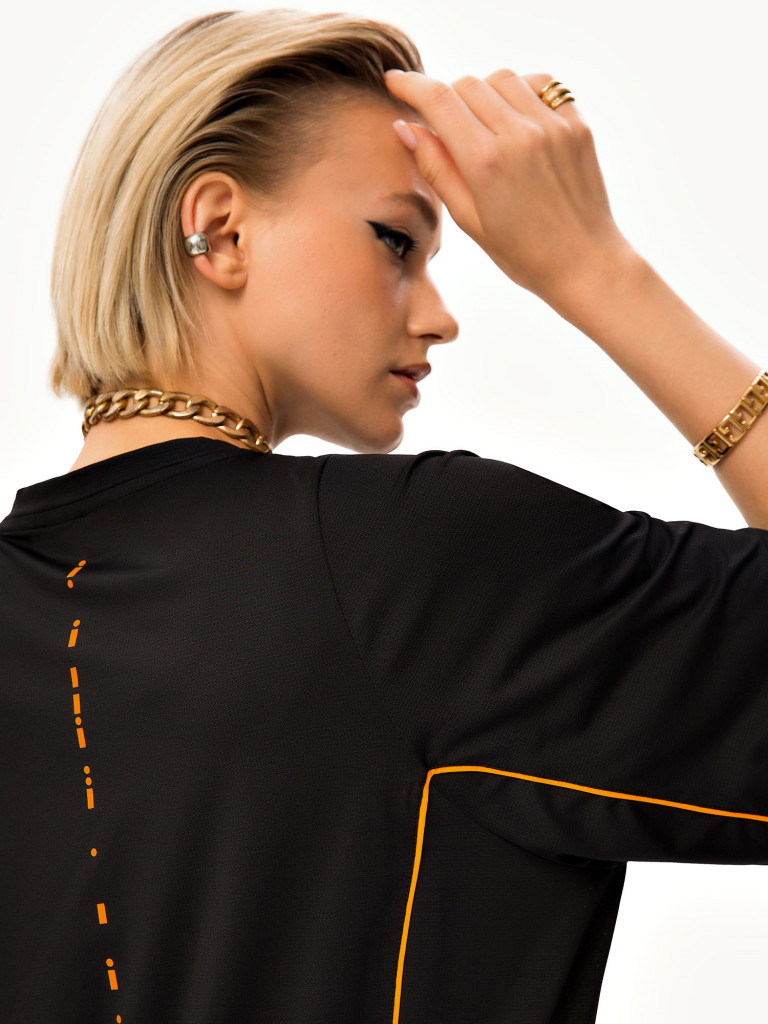 Футболка женская RAQUETA SPORT All in One Black'n Orange