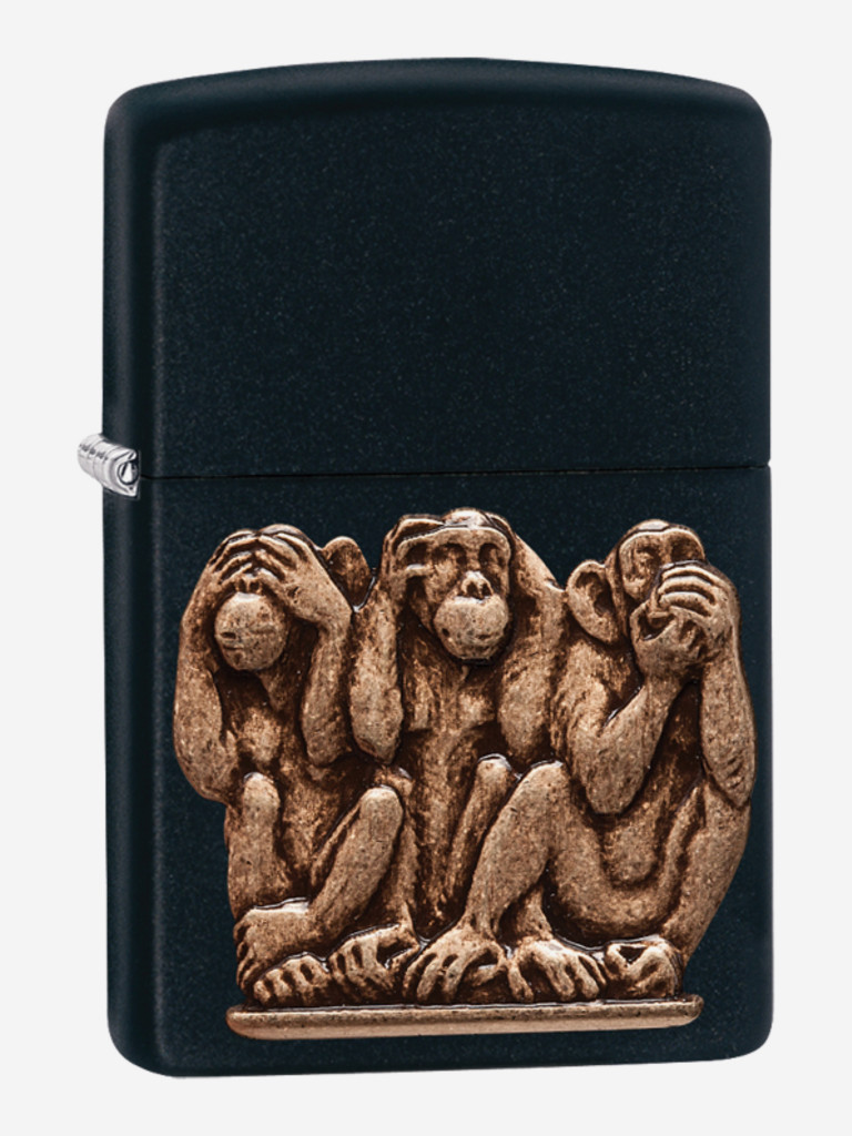 Зажигалка бензиновая ZIPPO 29409 Three Monkeys