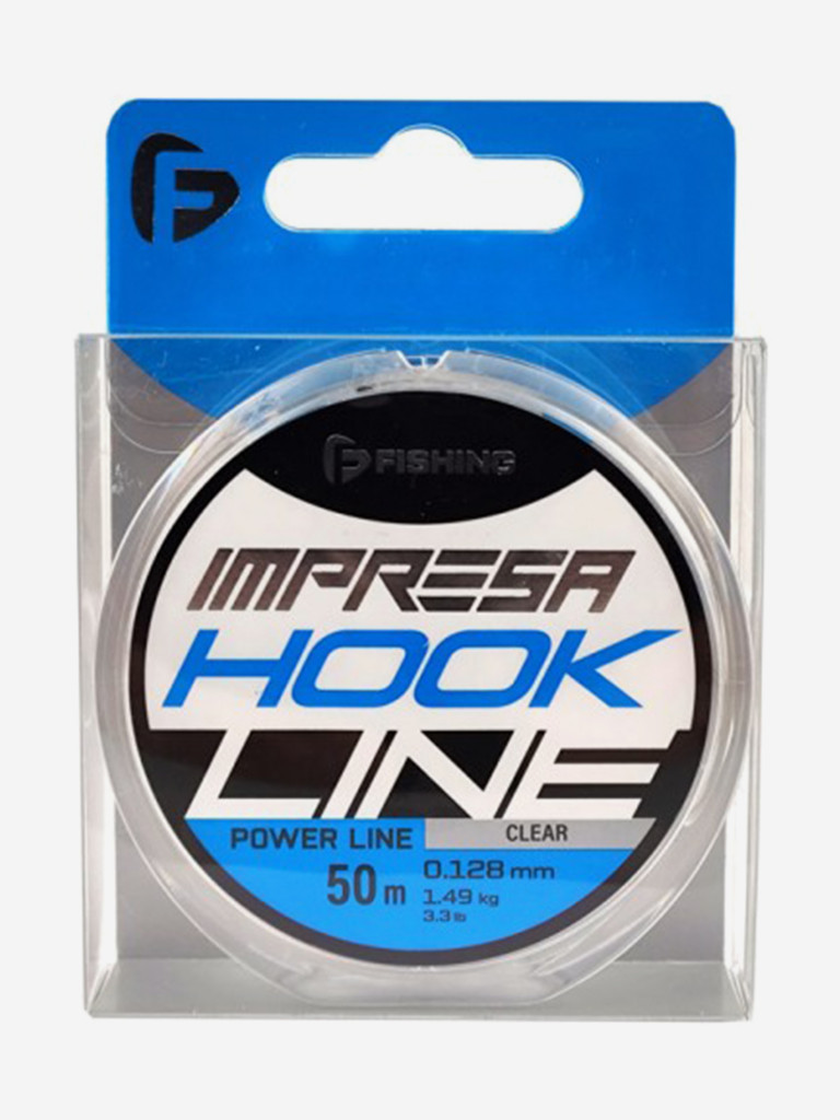 Леска F-FISHING Impresa Hook Line Clear 50м 0,128мм 1,49кг/3,3lb