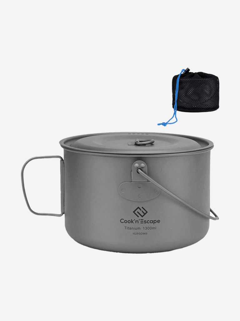 Кастрюля-котелок c крышкой CA2115 1300ml Titanium hanging pot