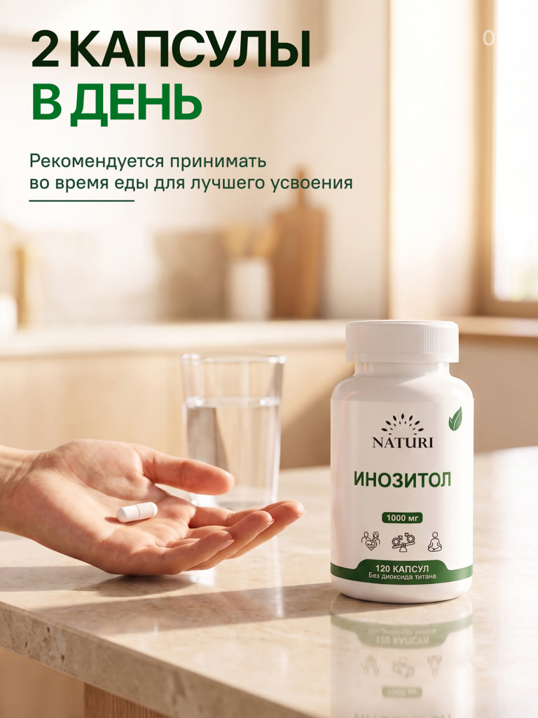 Инозитол NATURI, 120 капсул