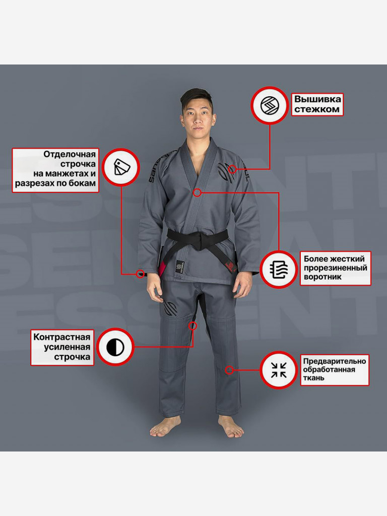 Кимоно для джиу-джитсу Sanabul Essential Jiu Jitsu BJJ Gi