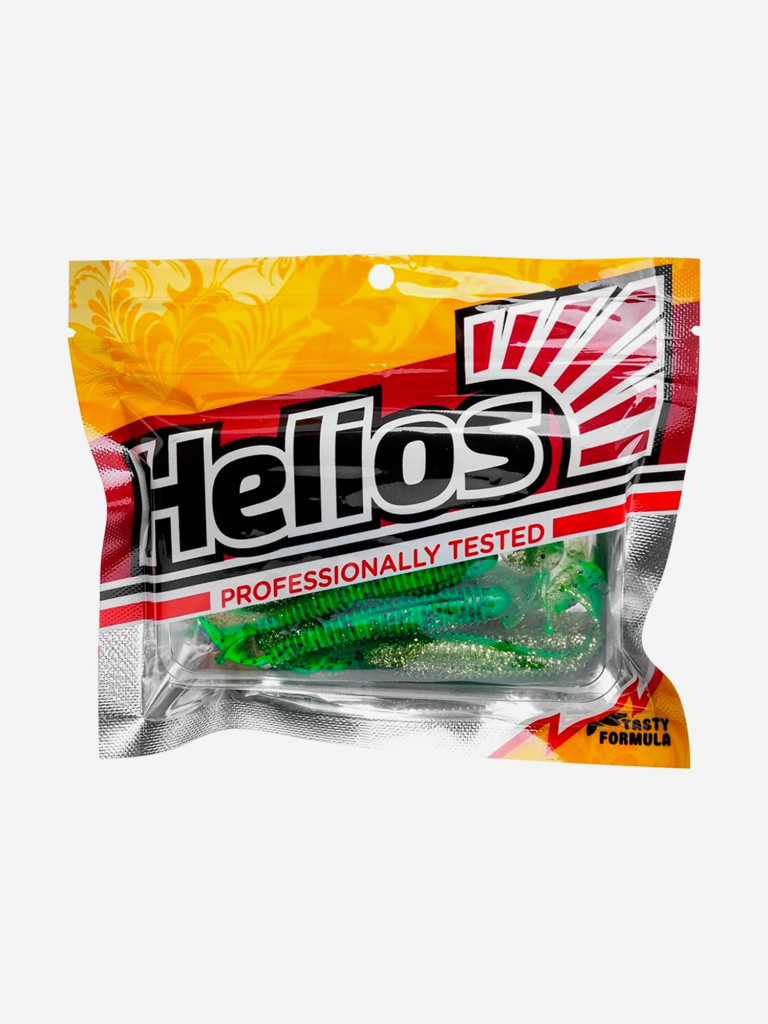 Мягкая приманка Helios Catcher, 3,55" / 9 см, Green Peas, 5 штук (HS-2-051)